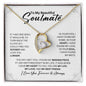 litzzy To My Beautiful Soulmate - Forever Love Necklace I Love You Forever And Always  - In Your Eyes I Have Found My Home - Gift for Wife, Girlfriend Jewelry LOVE KNOT NECKLACE 18K YELLOW GOLD STANDARD BOX 