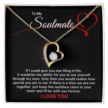 litzzy To My Soulmate - Forever Love Necklace I Love You Gift - Gift for Soulmate For Her For Girlfriends Valentine's Day Jewelry   