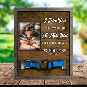 litzzy Custom Picture Frame For Loss Of Dog German Shepherd, Dog Death Sympathy Gifts Pet Picture Frame Style 1 8.7 x 10.6 