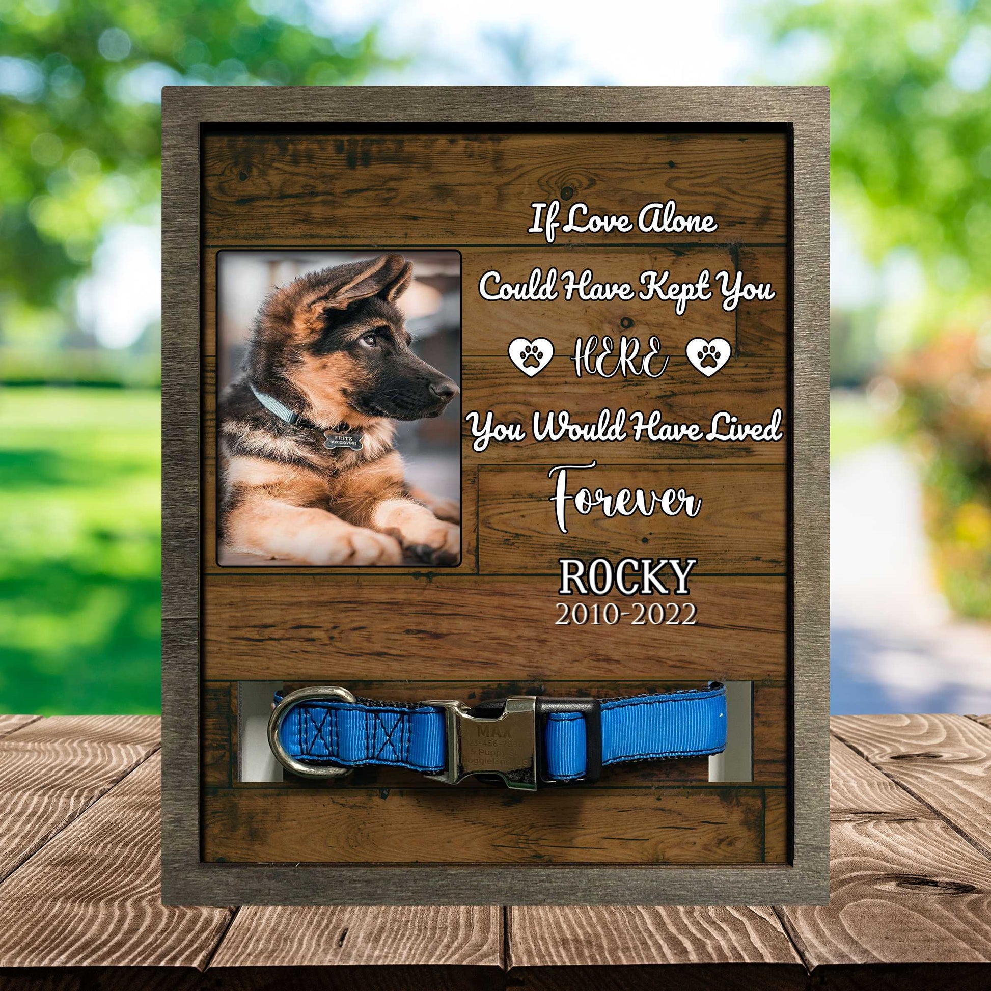 litzzy Custom Picture Frame For Loss Of Dog German Shepherd, Dog Death Sympathy Gifts Pet Picture Frame Style 2 8.7 x 10.6 