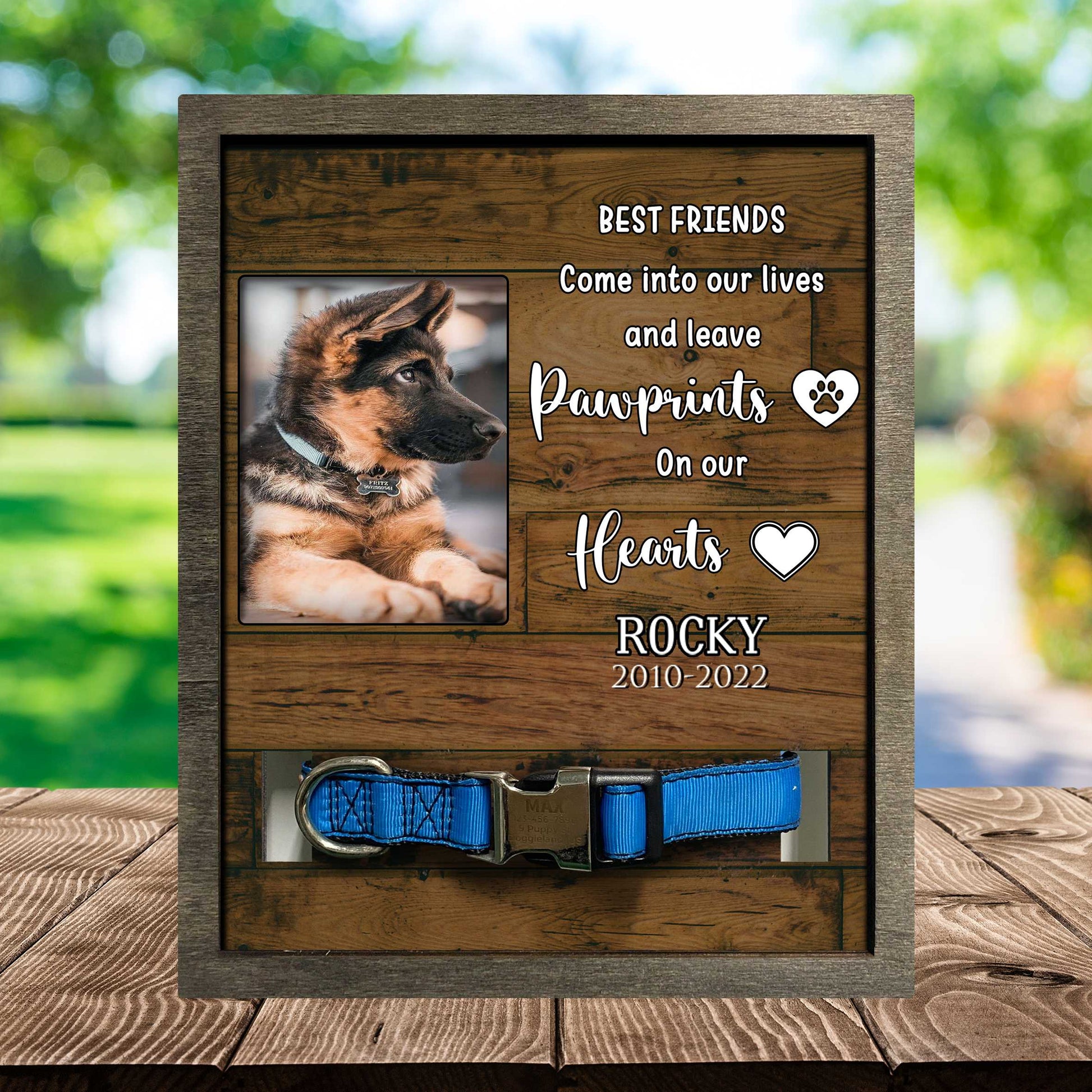 litzzy Custom Picture Frame For Loss Of Dog German Shepherd, Dog Death Sympathy Gifts Pet Picture Frame Style 3 8.7 x 10.6 