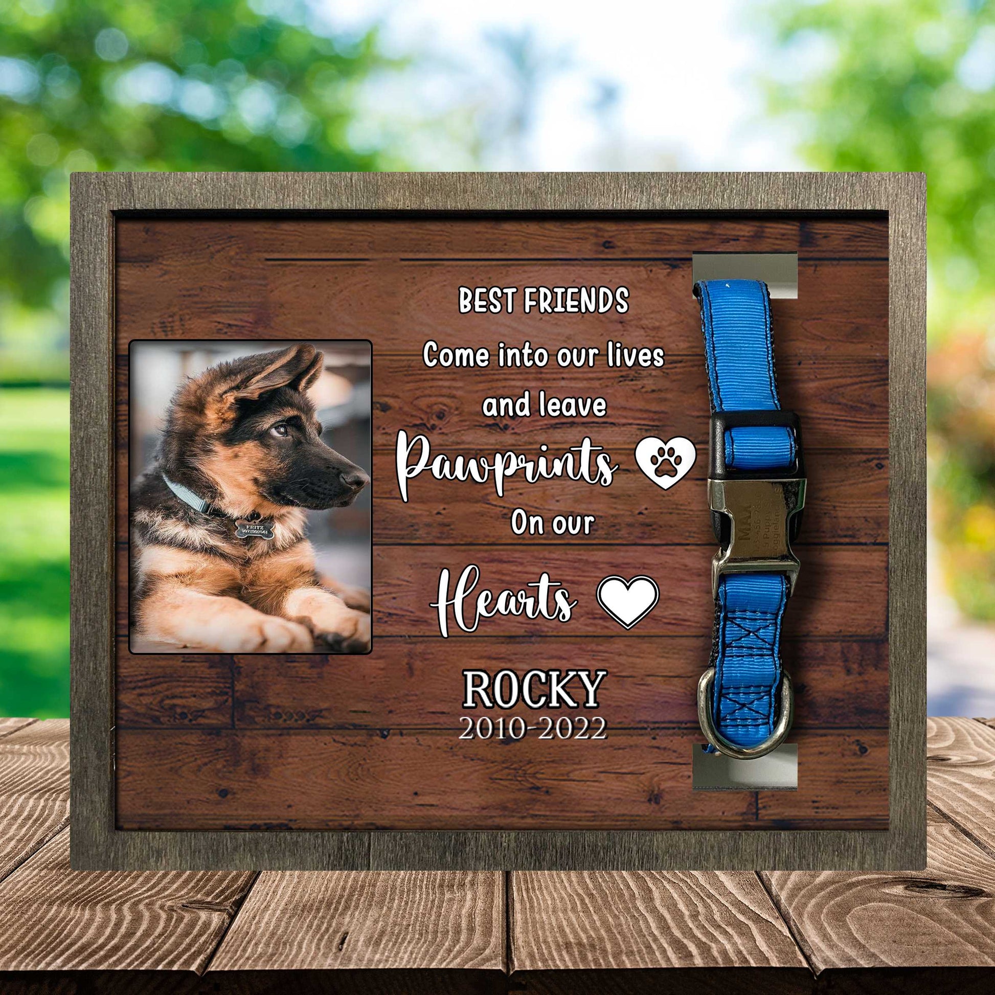 litzzy Custom Picture Frame For Loss Of Dog German Shepherd, Dog Death Sympathy Gifts Pet Picture Frame Style 3 10.6 x 8.7 