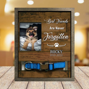 litzzy Pawprints On Our Hearts Picture Frame, Memorial Day Decorations For Dog Lovers Pet Picture Frame Style 2 8.7 x 10.6 