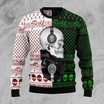 litzzy Skull Yinyang D2610 Ugly Christmas Sweater -  Best Gift For Christmas, Noel Malalan - Christmas Signature sweater   