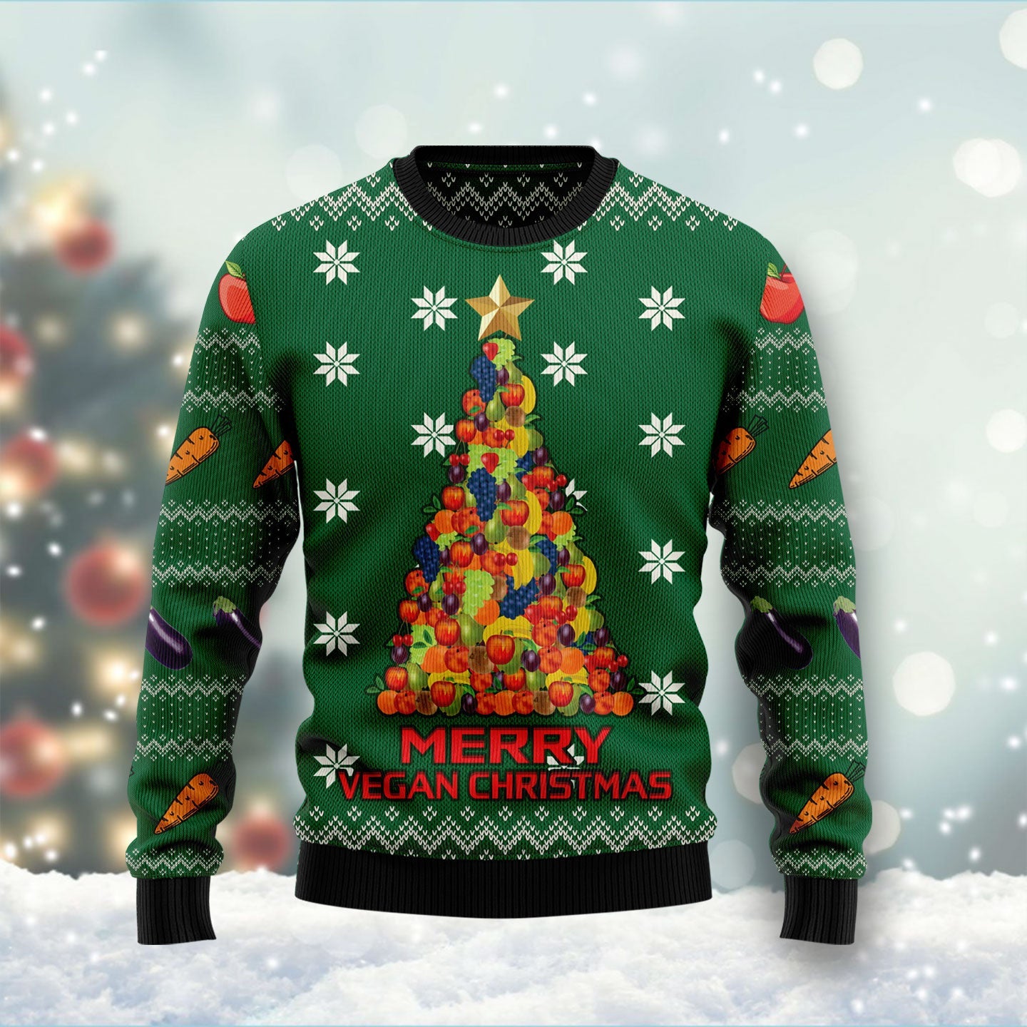 litzzy Merry Vegan Christmas HT101310 Ugly Christmas Sweater -  Best Gift For Christmas, Noel Malalan - Christmas Signature sweater   