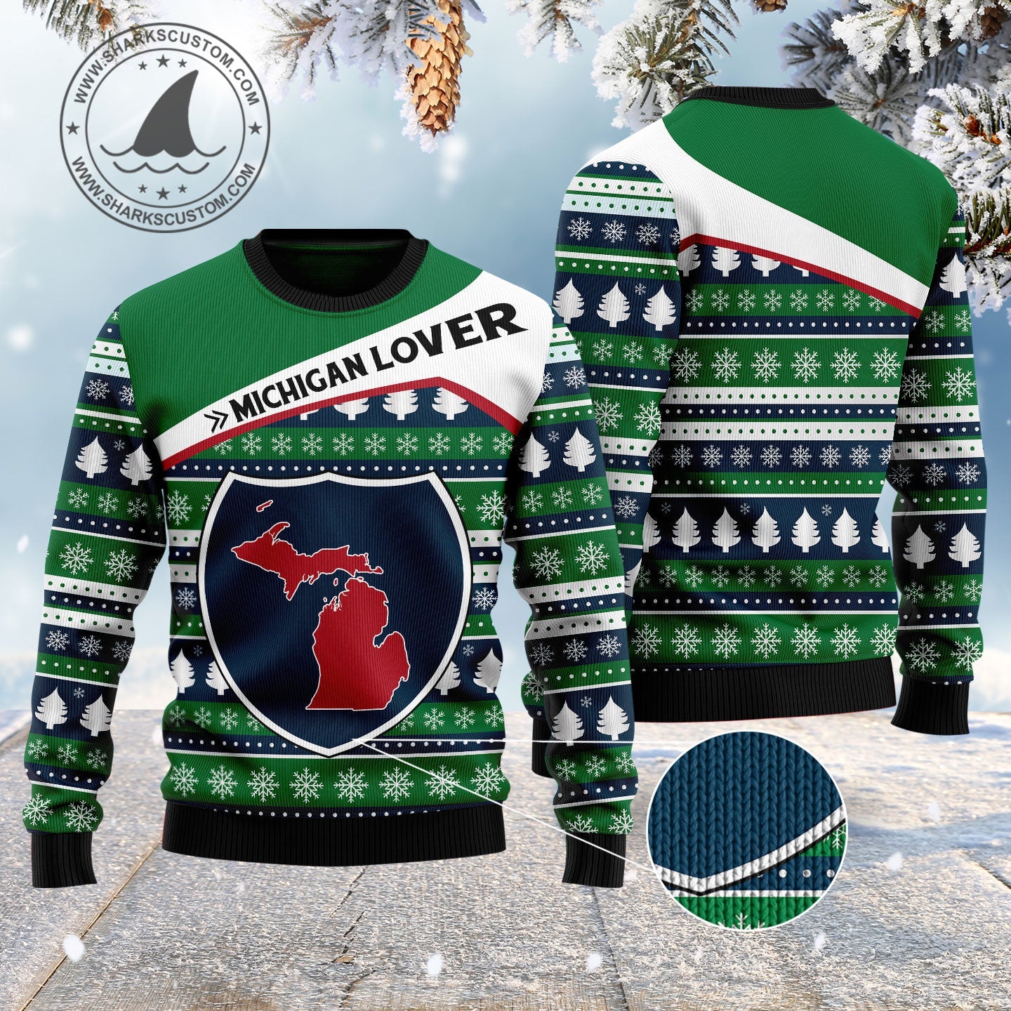 litzzy Michigan Lover HZ101603 Ugly Christmas Sweater -  Best Gift For Christmas, Noel Malalan - Christmas Signature sweater   