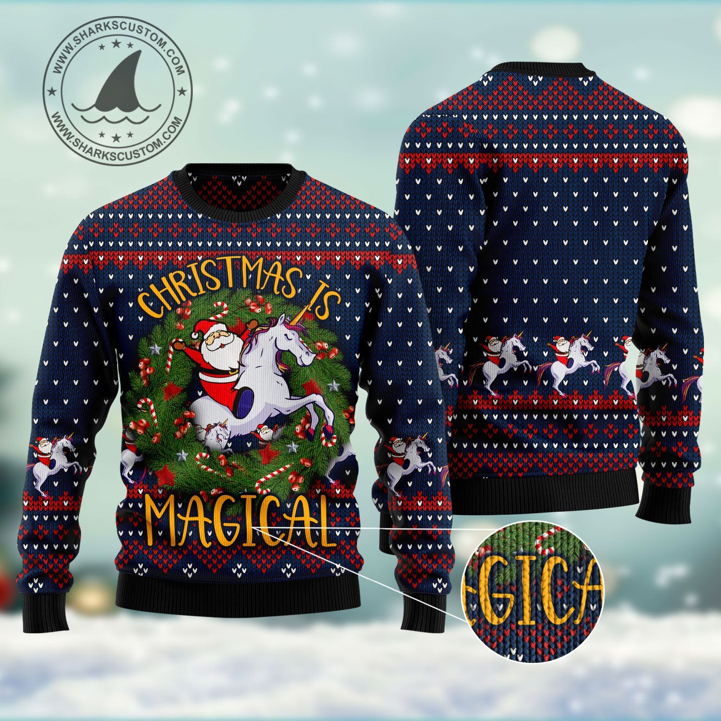 litzzy Unicorn Christmas Is Magical HT041102 Ugly Christmas Sweater -  Best Gift For Christmas, Noel Malalan - Christmas Signature sweater   