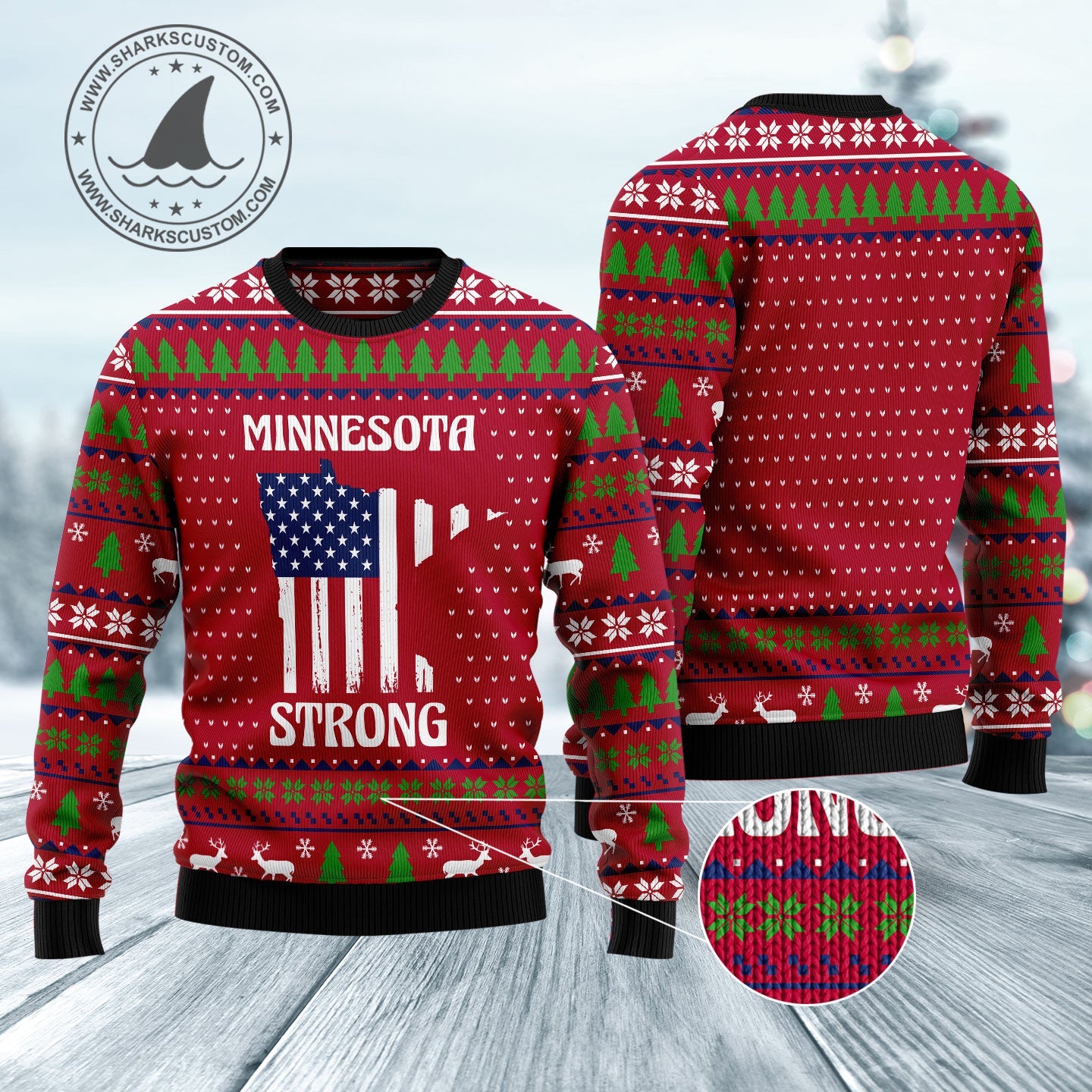 litzzy Minnesota Strong HZ101912 Ugly Christmas Sweater -  Best Gift For Christmas, Noel Malalan - Christmas Signature sweater   