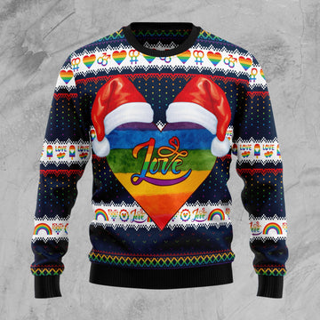 litzzy LGBT Heart D2610 Ugly Christmas Sweater -  Best Gift For Christmas, Noel Malalan - Christmas Signature sweater   