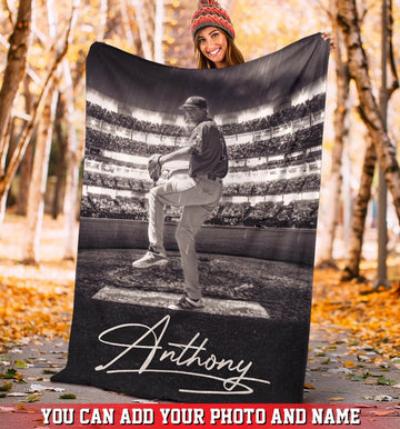 litzzy Personalized Baseball Stadium Background - Ri0511201 Quilt Blanket 50x60  