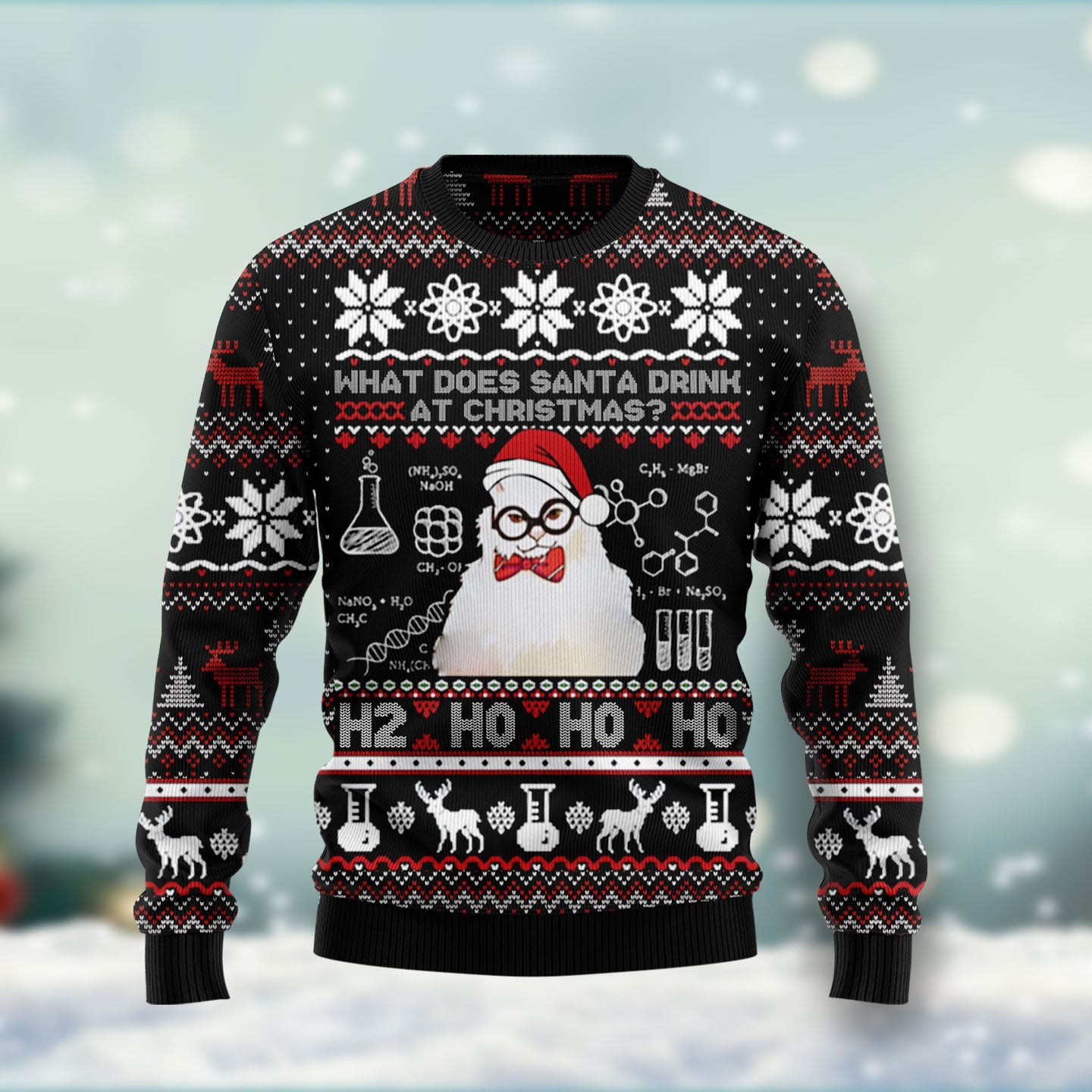 litzzy What Does Santa Drink At Christmas HT102603 Ugly Christmas Sweater -  Best Gift For Christmas, Noel Malalan - Christmas Signature sweater   