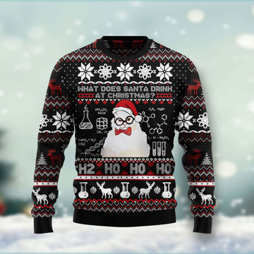 litzzy What Does Santa Drink At Christmas HT102603 Ugly Christmas Sweater -  Best Gift For Christmas, Noel Malalan - Christmas Signature sweater   