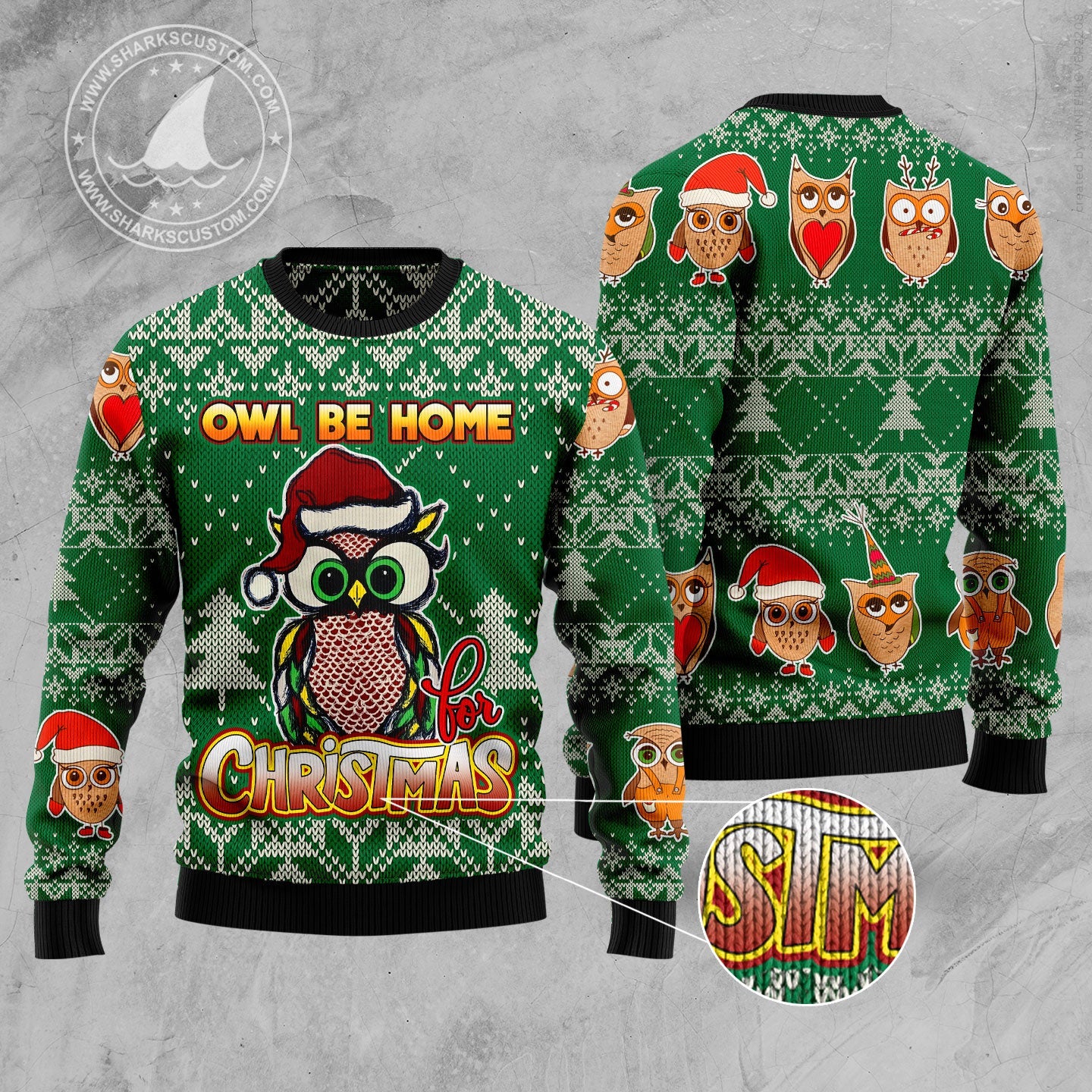 litzzy Owl Be Home For Christmas HT100812 Ugly Christmas Sweater -  Best Gift For Christmas, Noel Malalan - Christmas Signature sweater   