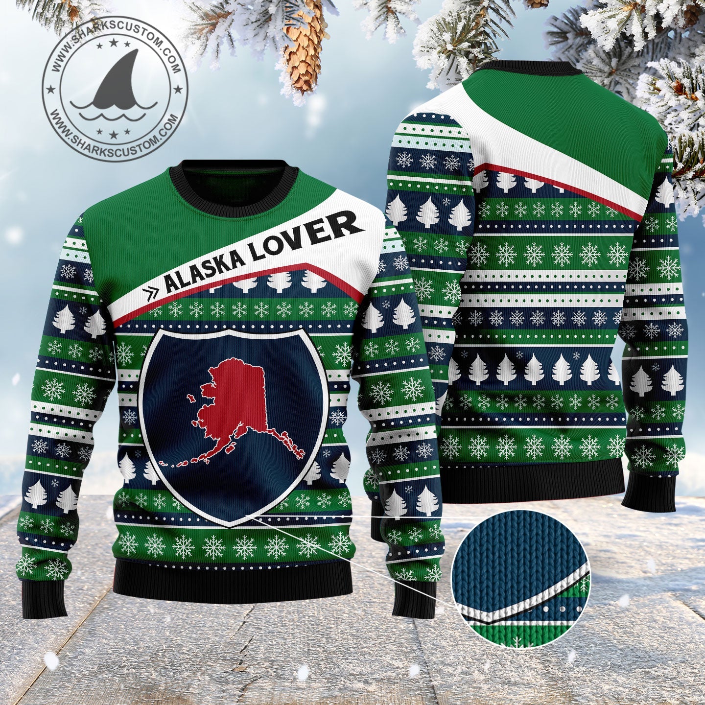 litzzy Alaska Lover HZ101604 Ugly Christmas Sweater -  Best Gift For Christmas, Noel Malalan - Christmas Signature sweater   