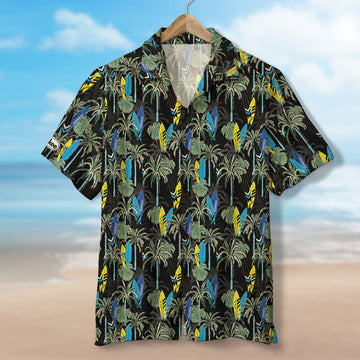 litzzy Surfing Hawaiian Shirt - Custom Palm Trees Background Hawaiian Shirt For Men, Woman, Litzzy Aloha Shirt Hawaii Shirt   