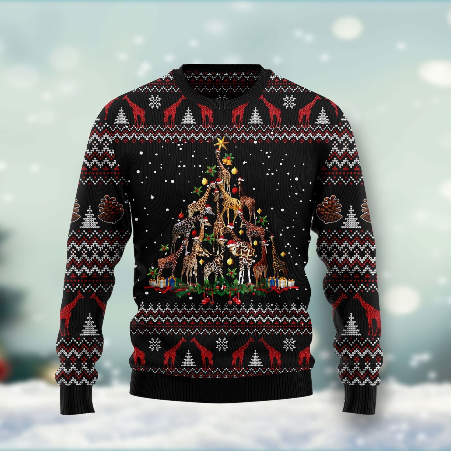 litzzy Giraffe Christmas Tree HT102804 Ugly Christmas Sweater -  Best Gift For Christmas, Noel Malalan - Christmas Signature sweater   