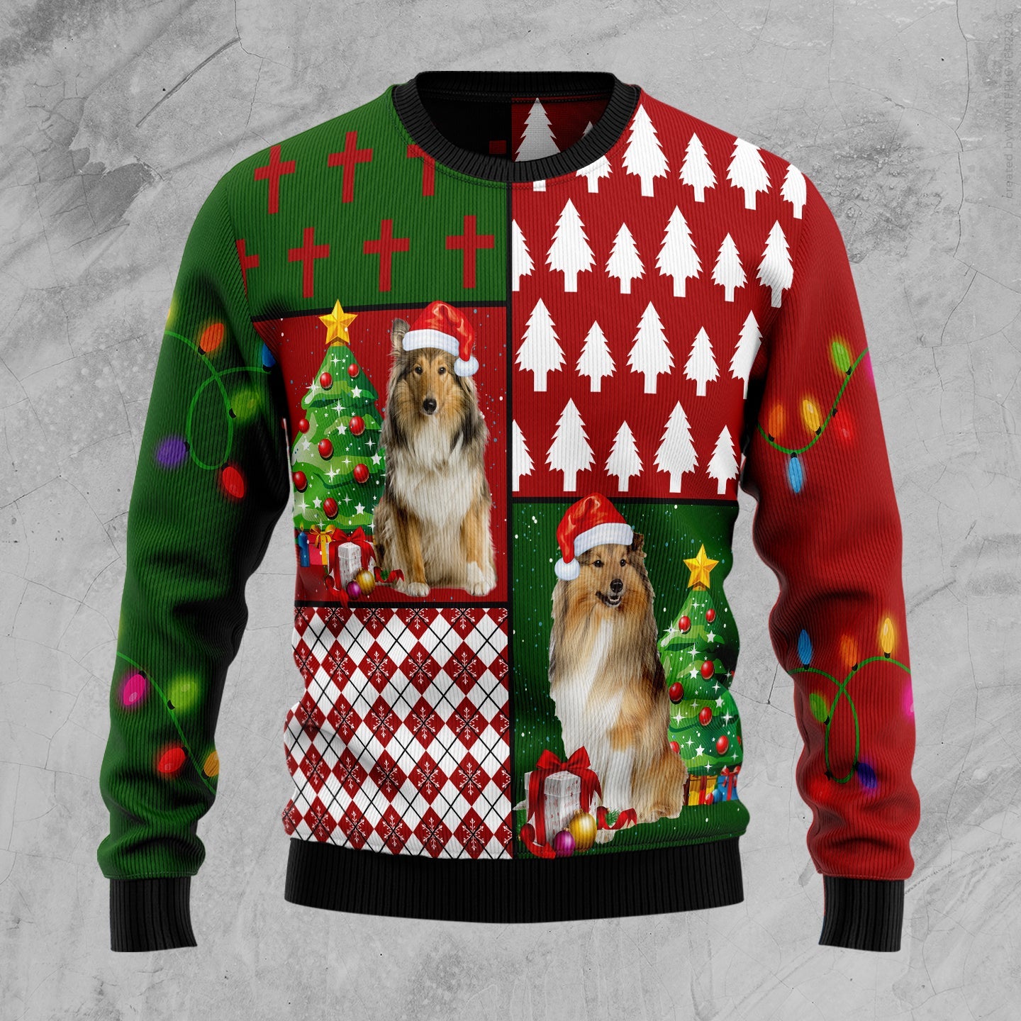 litzzy Collie Hohoho D2610 Ugly Christmas Sweater -  Best Gift For Christmas, Noel Malalan - Christmas Signature sweater   