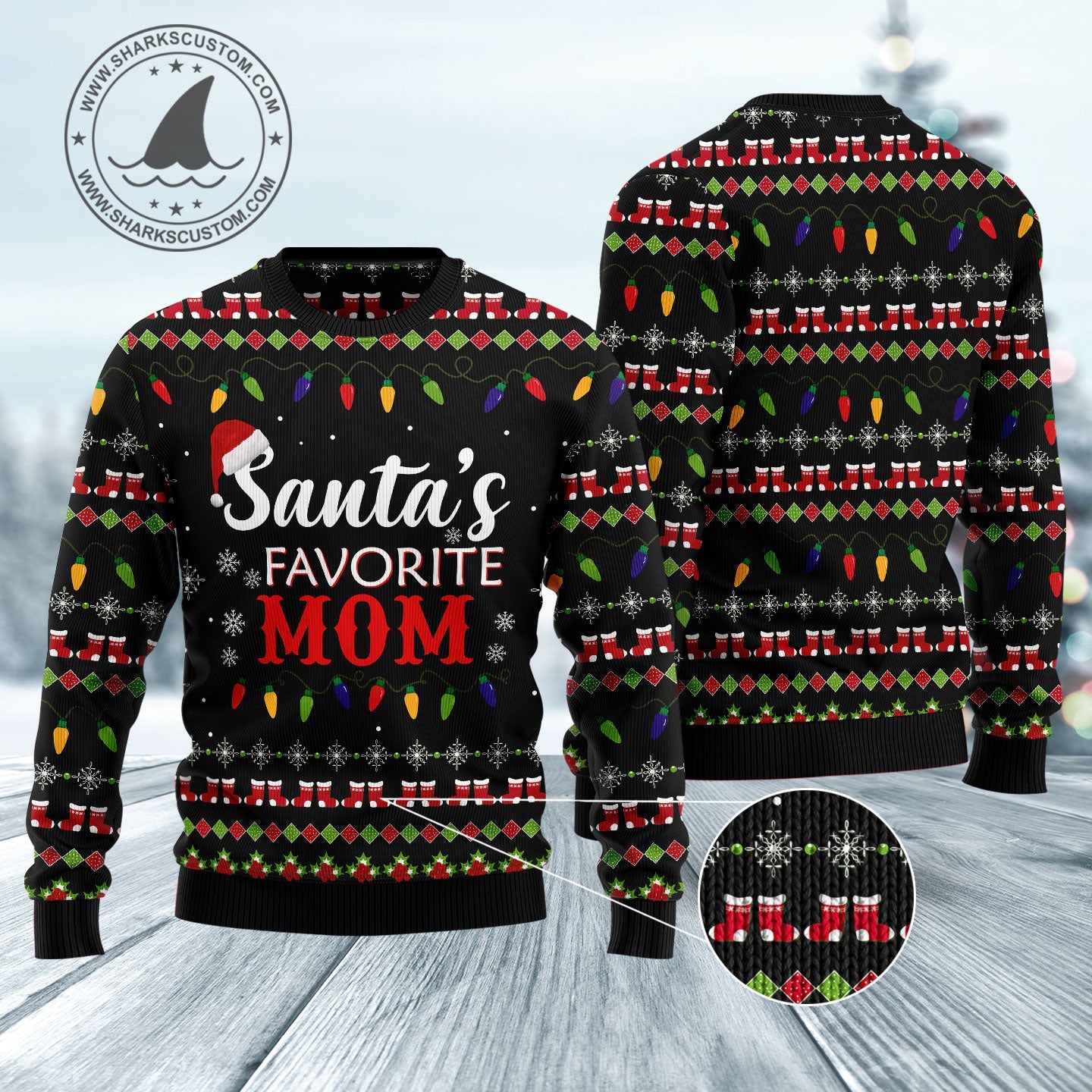 litzzy Santa's Favorite Mom HZ102310 Ugly Christmas Sweater -  Best Gift For Christmas, Noel Malalan - Christmas Signature sweater   