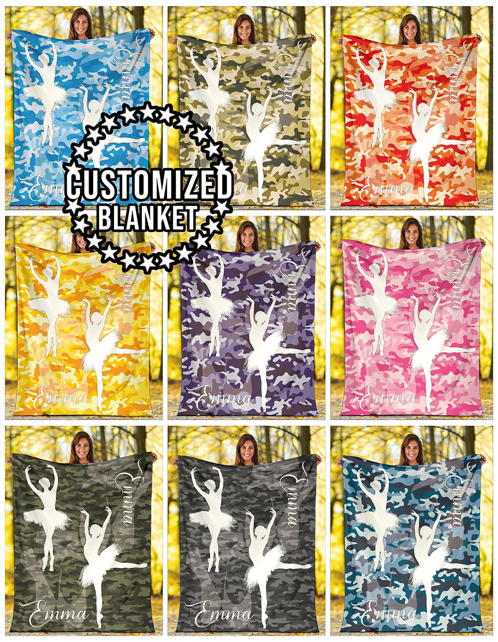 litzzy Personalized Ballet Fleece Blanket - Latg2311201 Quilt Blanket   