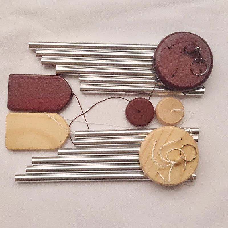litzzy 6 Aluminum Tubes Wooden Memorial Wind Chimes Wind Chimes   