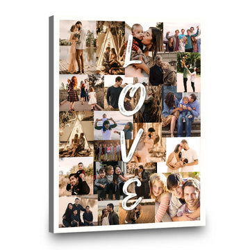 litzzy Valentine Collage, Personalized Valentine's Day Gift, Best Valentine Gift For Wife - Litzzy Wall Art Canvas Canvas Wall Art   