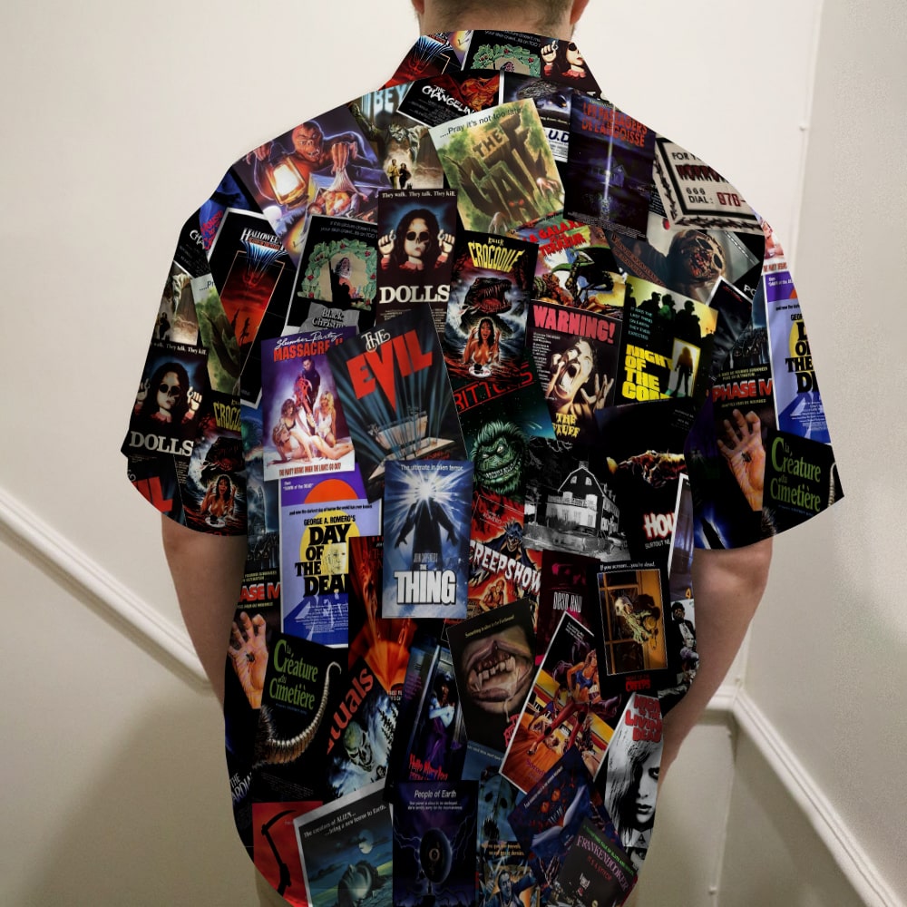 litzzy Horror Movie Film Hawaiian Shirt and Men Beach Shorts 01 Hawaiian Shirt For Men, Woman, Litzzy Aloha Shirt Hawaiian Shirt   