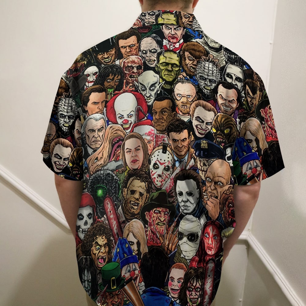 litzzy Horror Movie Film Hawaiian Shirt And Men Beach Shorts 3 Hawaiian Shirt For Men, Woman, Litzzy Aloha Shirt Hawaii Shirt   