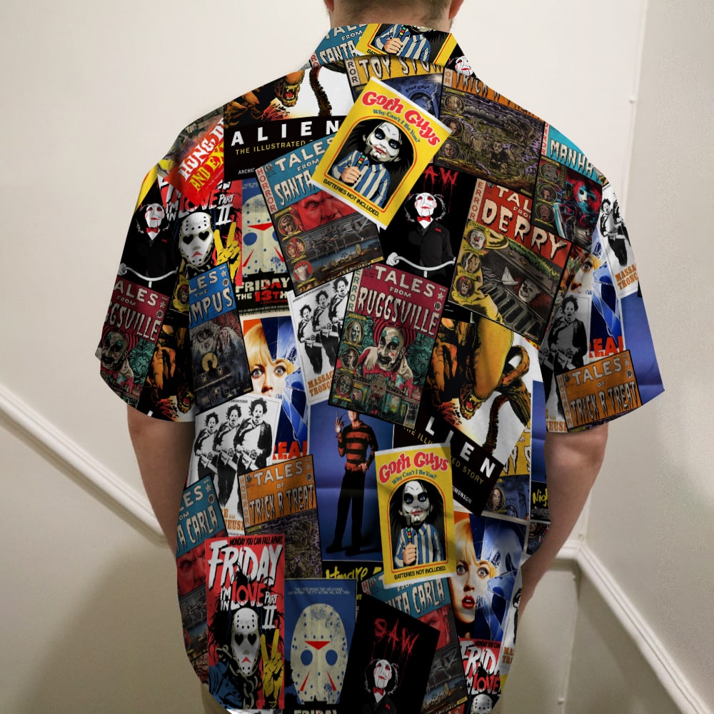 litzzy Horror Movie Film Hawaiian Shirt And Men Beach Shorts 5 Hawaiian Shirt For Men, Woman, Litzzy Aloha Shirt Hawaiian Shirt   