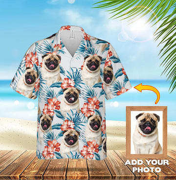 litzzy Custom Leaves & Flowers Pattern Short-Sleeve Hawaiian Shirt - DC63422HO Hawaii Shirt S  