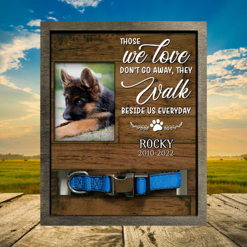 litzzy Those We Love Don't Go Away, Personalized Picture Frame For Loss Of Dog German Shepherd Pet Picture Frame Style 1 8.7 x 10.6 