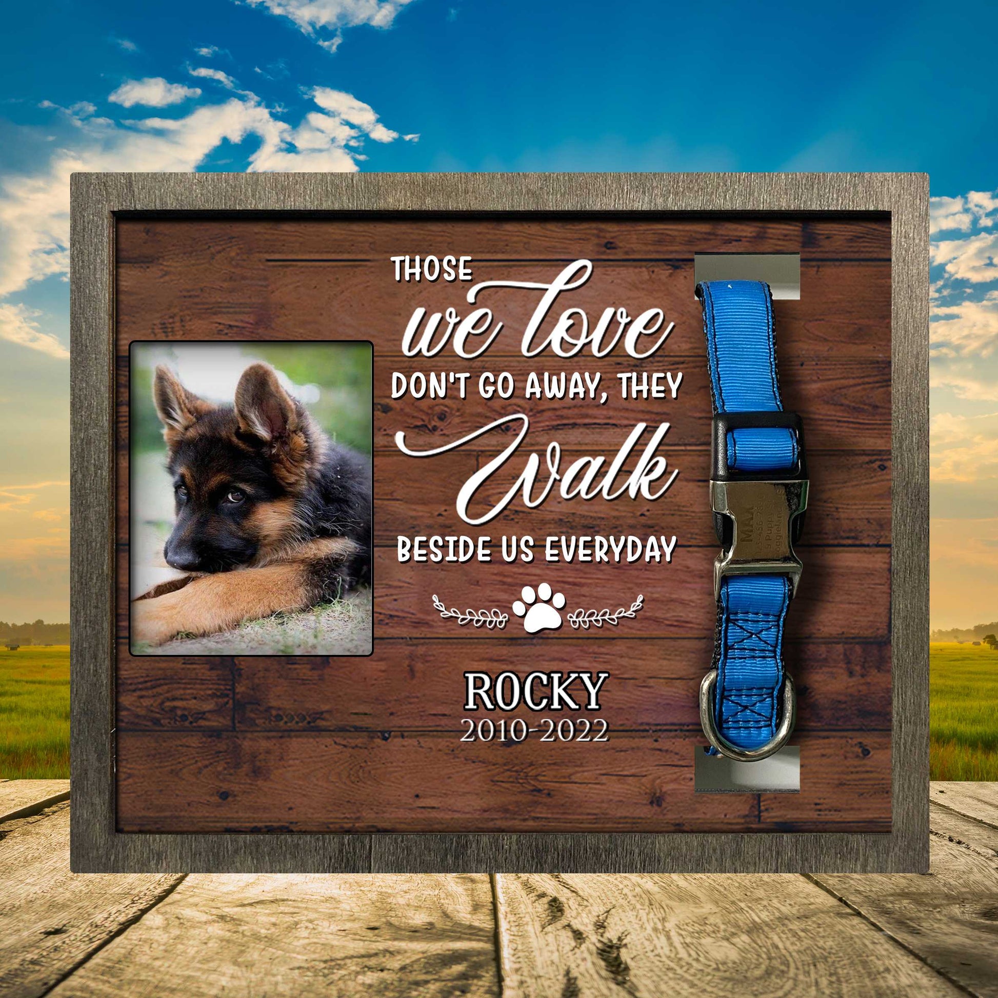 litzzy Those We Love Don't Go Away, Personalized Picture Frame For Loss Of Dog German Shepherd Pet Picture Frame Style 1 10.6 x 8.7 