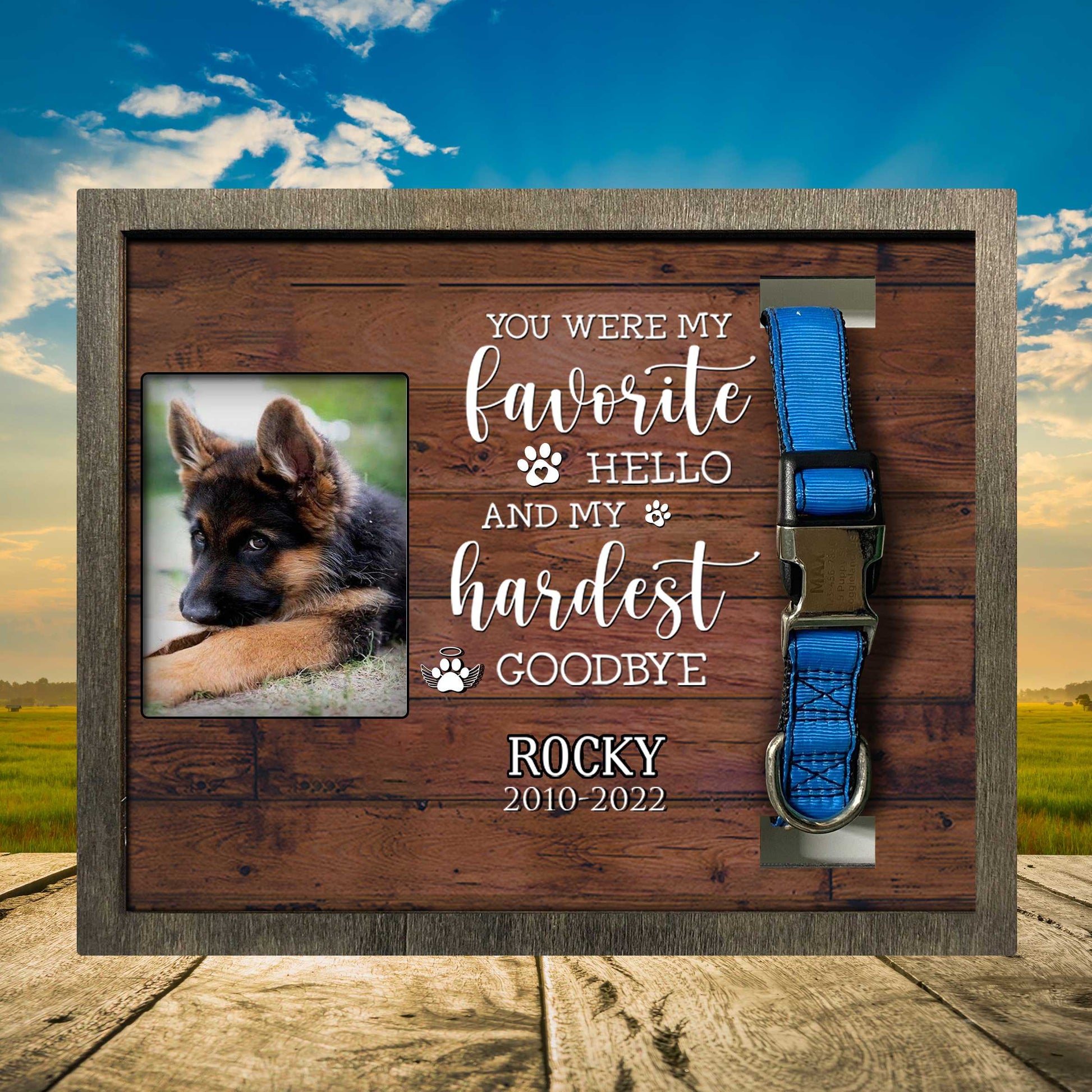 litzzy Those We Love Don't Go Away, Personalized Picture Frame For Loss Of Dog German Shepherd Pet Picture Frame Style 2 10.6 x 8.7 