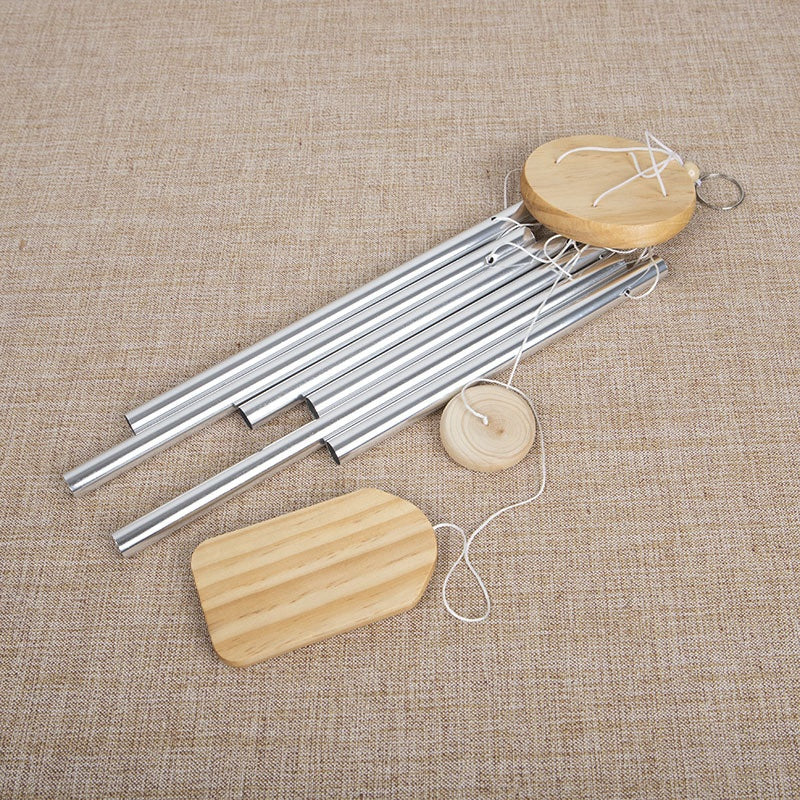 litzzy 6 Aluminum Tubes Wooden Memorial Wind Chimes Wind Chimes   