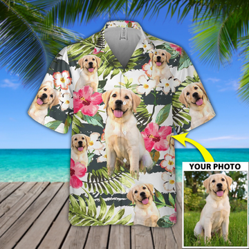 litzzy Custom Image Dog Flower Hawaiian Shirt, Dog aloha shirt for men, Hawaii shirt woman, Gift for Dog Lovers - Aloha shirt Hawaiian Hawaii Shirt For Summer Hawaii Shirt   