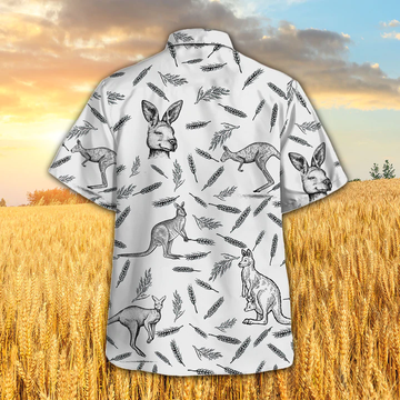 litzzy Kangaroo Pattern - Hawaiian Shirt, Kangaroo Aloha Shirts, Gift for Kangaroo lovers - Aloha shirt Hawaiian Hawaii Shirt For Summer Hawaii Shirt   