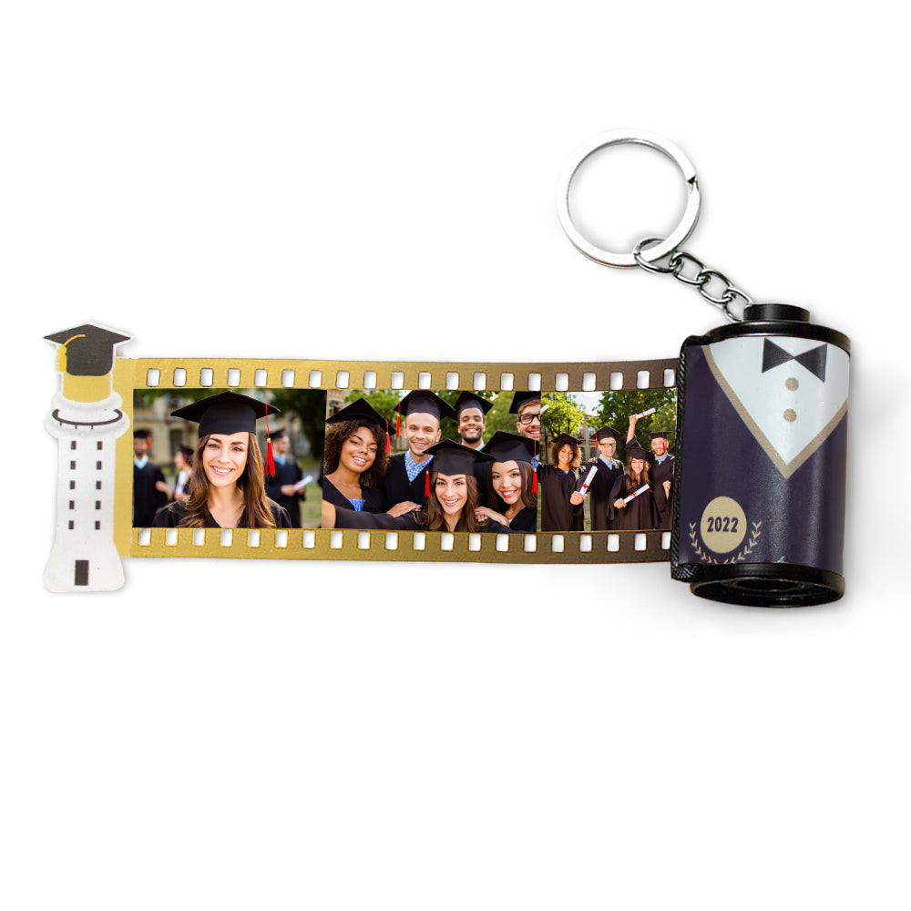 litzzy Custom Graduation Photo Film Roll Keychain with Pictures Gifts for Graduates Keychain   