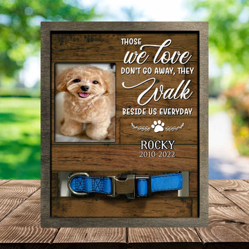 litzzy You Left Paw Prints On My Heart Printed Photo Loss Of Pet, Gifts For Loss Of Dog Pet Picture Frame Style 2 8.7 x 10.6 