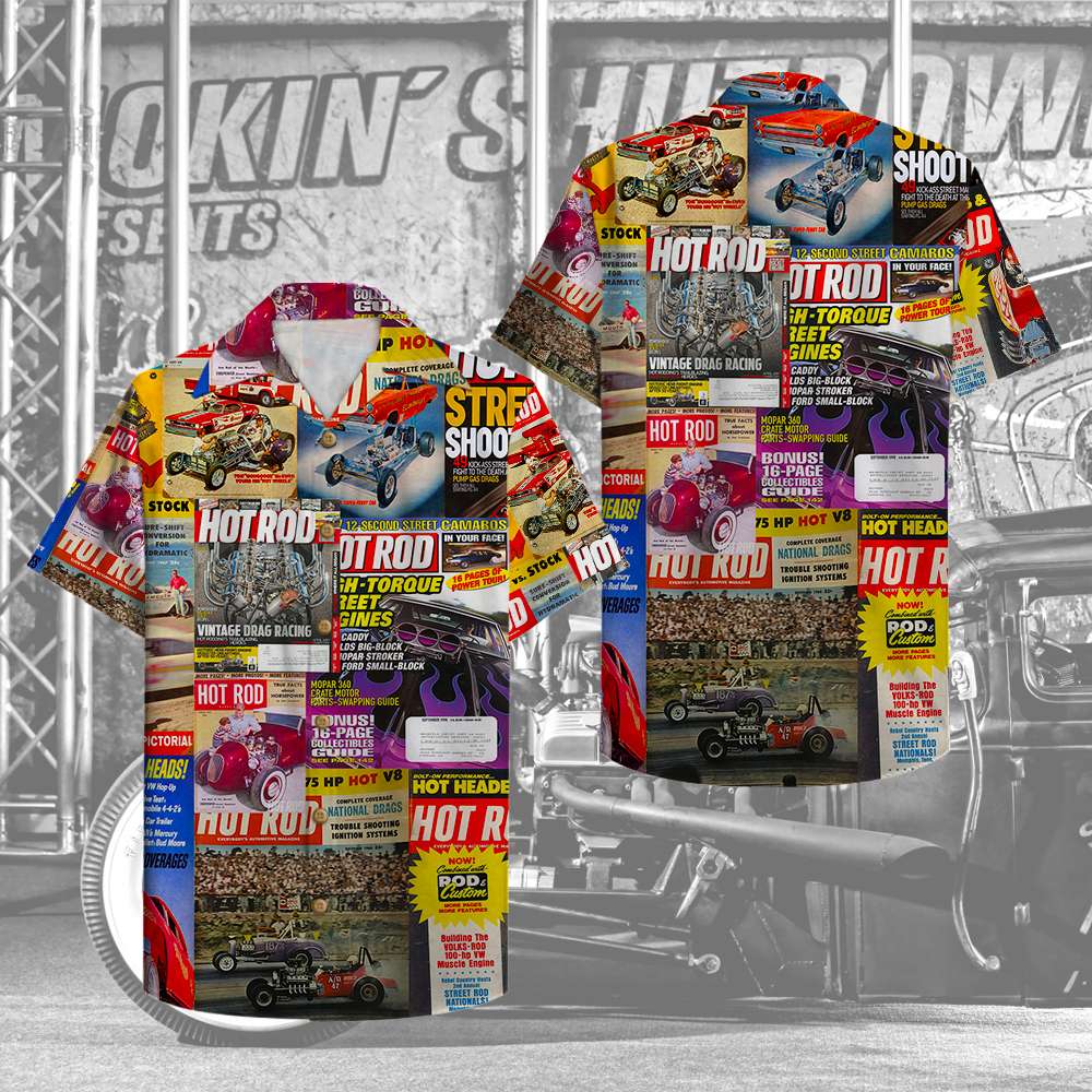 litzzy Hot Rod Magazine Hawaiian Shirt, Aloha Shirt Hawaiian Shirt For Men, Woman, Litzzy Aloha Shirt Hawaiian Shirt   