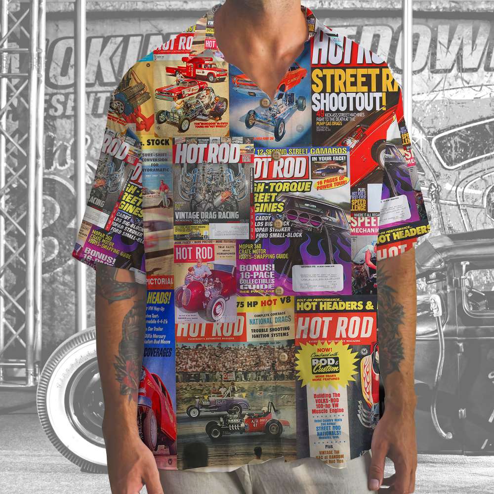 litzzy Hot Rod Magazine Hawaiian Shirt, Aloha Shirt Hawaiian Shirt For Men, Woman, Litzzy Aloha Shirt Hawaiian Shirt   