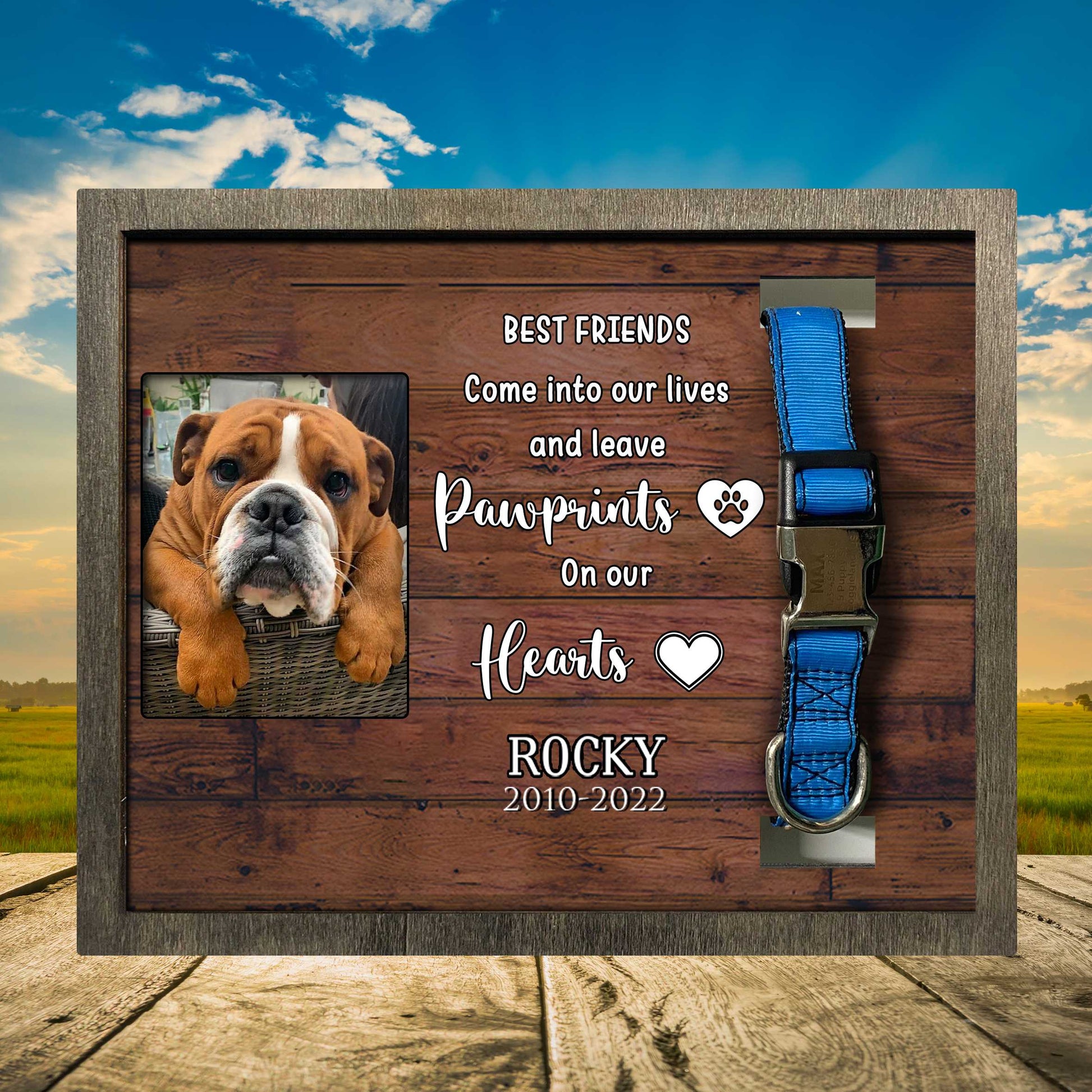 litzzy Customized Picture Frame Loss Of Bulldog, Frame Gift For Lost Pet Lovers Pet Picture Frame Style 1 10.6 x 8.7 