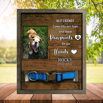 litzzy Personalized Pet Memorial Picture Frame, Dog Sympathy Photo Gift, Cat Remembrance, Animal Condolence Pet Picture Frame Style 2 8.7 x 10.6 