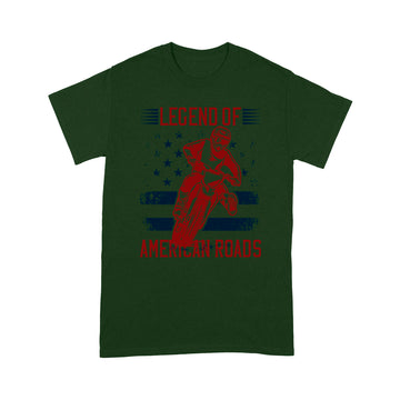 litzzy Legend of American roads - Motorcycle T-Shirt | Made in US T-Shirt S Forest 