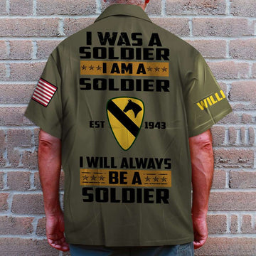 litzzy Custom Military Unit - Personalized Veteran Hawaiian Shirt - I Was A Soldier I Am A Soldier I Will Always Be A Soldier Hawaiian Shirt For Men, Woman, Litzzy Aloha Shirt Hawaiian Shirt   