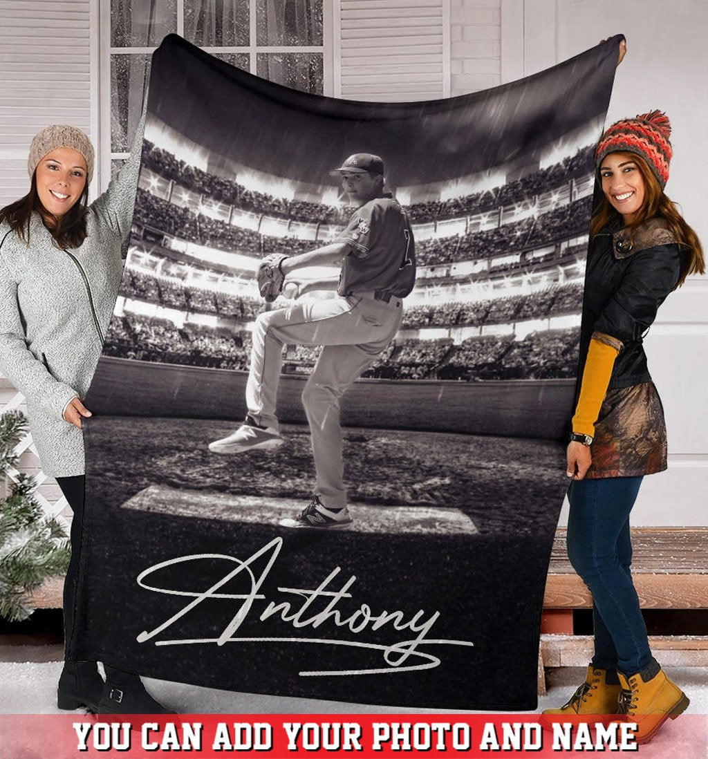 litzzy Personalized Baseball Stadium Background - Ri0511201 Quilt Blanket 60x80  