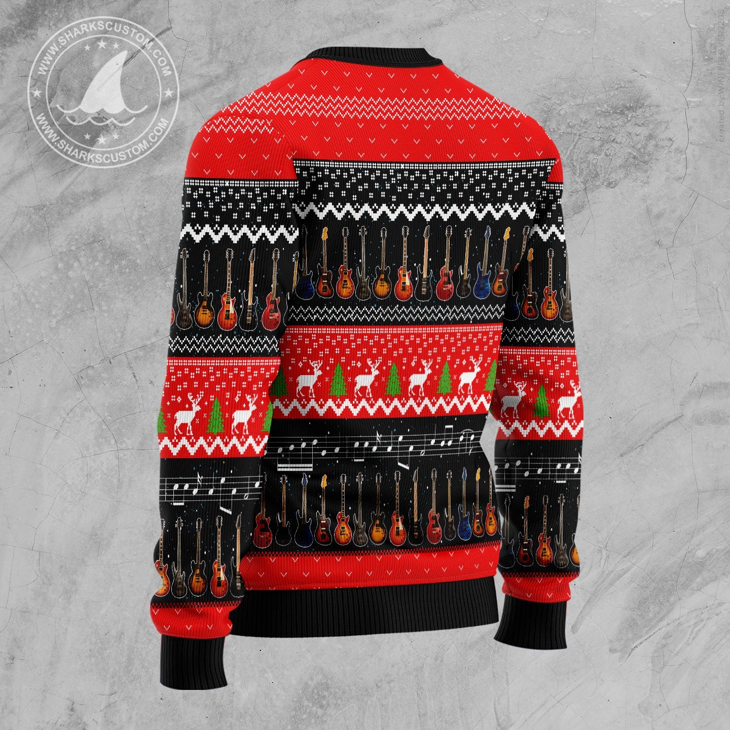 litzzy Guitar Xmas D2610 Ugly Christmas Sweater -  Best Gift For Christmas, Noel Malalan - Christmas Signature sweater   
