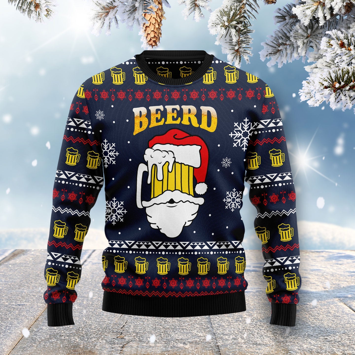 litzzy Santa Beerd HZ101520 Ugly Christmas Sweater -  Best Gift For Christmas, Noel Malalan - Christmas Signature sweater   