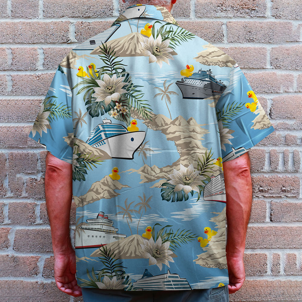 litzzy Personalized Cruising Duck CoupleHawaiian Shirt - Let The Duck Hunting Begin - Floral Pattern Hawaiian Shirt For Men, Woman, Litzzy Aloha Shirt Hawaiian Shirt   