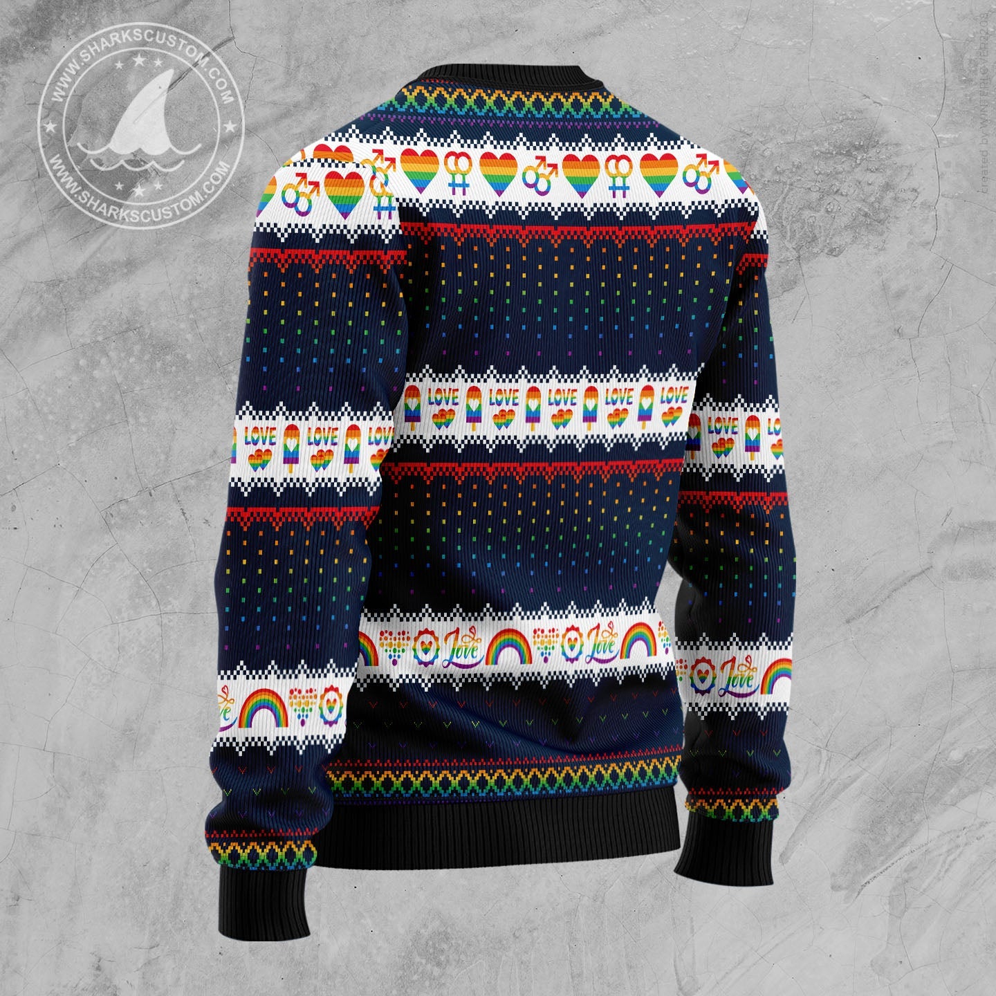 litzzy LGBT Heart D2610 Ugly Christmas Sweater -  Best Gift For Christmas, Noel Malalan - Christmas Signature sweater   