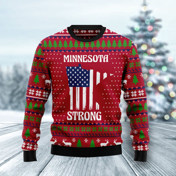 litzzy Minnesota Strong HZ101912 Ugly Christmas Sweater -  Best Gift For Christmas, Noel Malalan - Christmas Signature sweater   