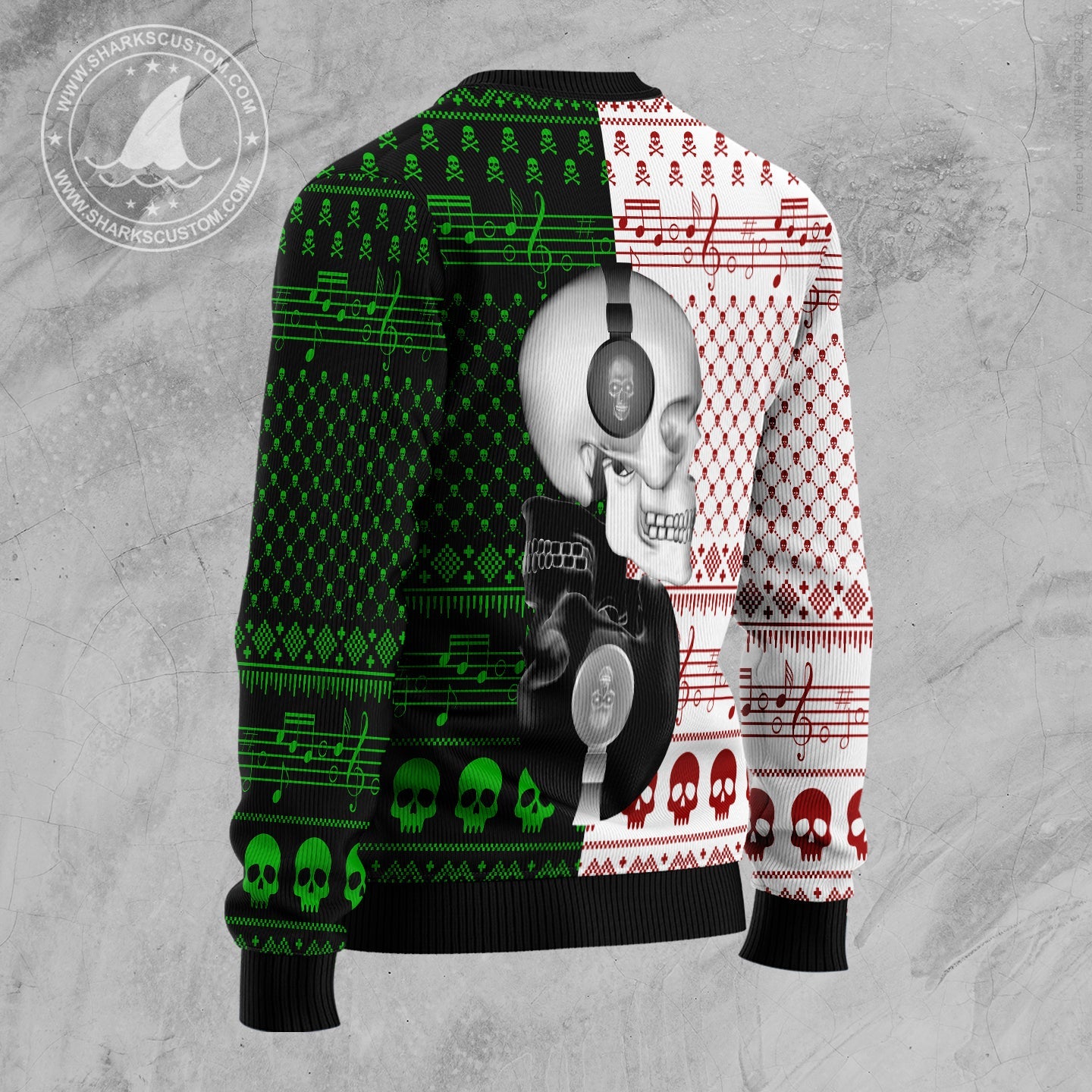 litzzy Skull Yinyang D2610 Ugly Christmas Sweater -  Best Gift For Christmas, Noel Malalan - Christmas Signature sweater   